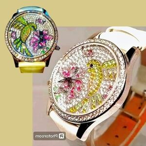 New Stunning Unique Crystal Hummingbird Watch by Victoria Wieck